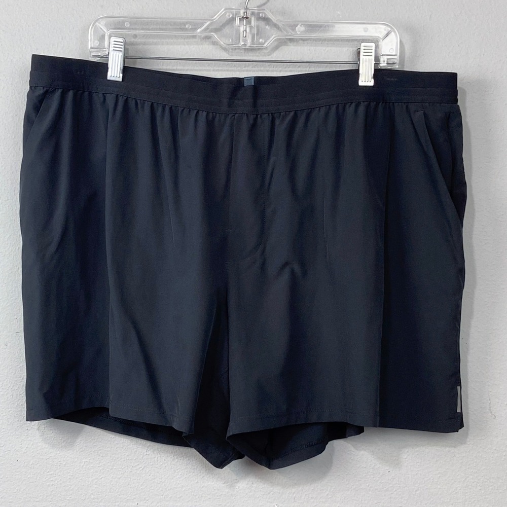 VRST Running Shorts Athletic Gym Workout Mens Size XXL Black‎ Stretch 5" Inseam